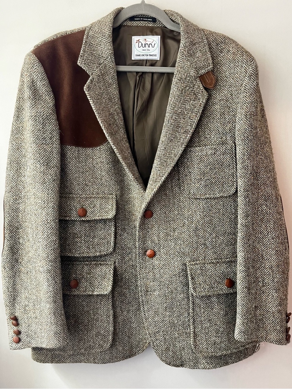 Christopher Dawes Blazer 44L England Countrywear Tweed Hunting Sportcoat Vintage